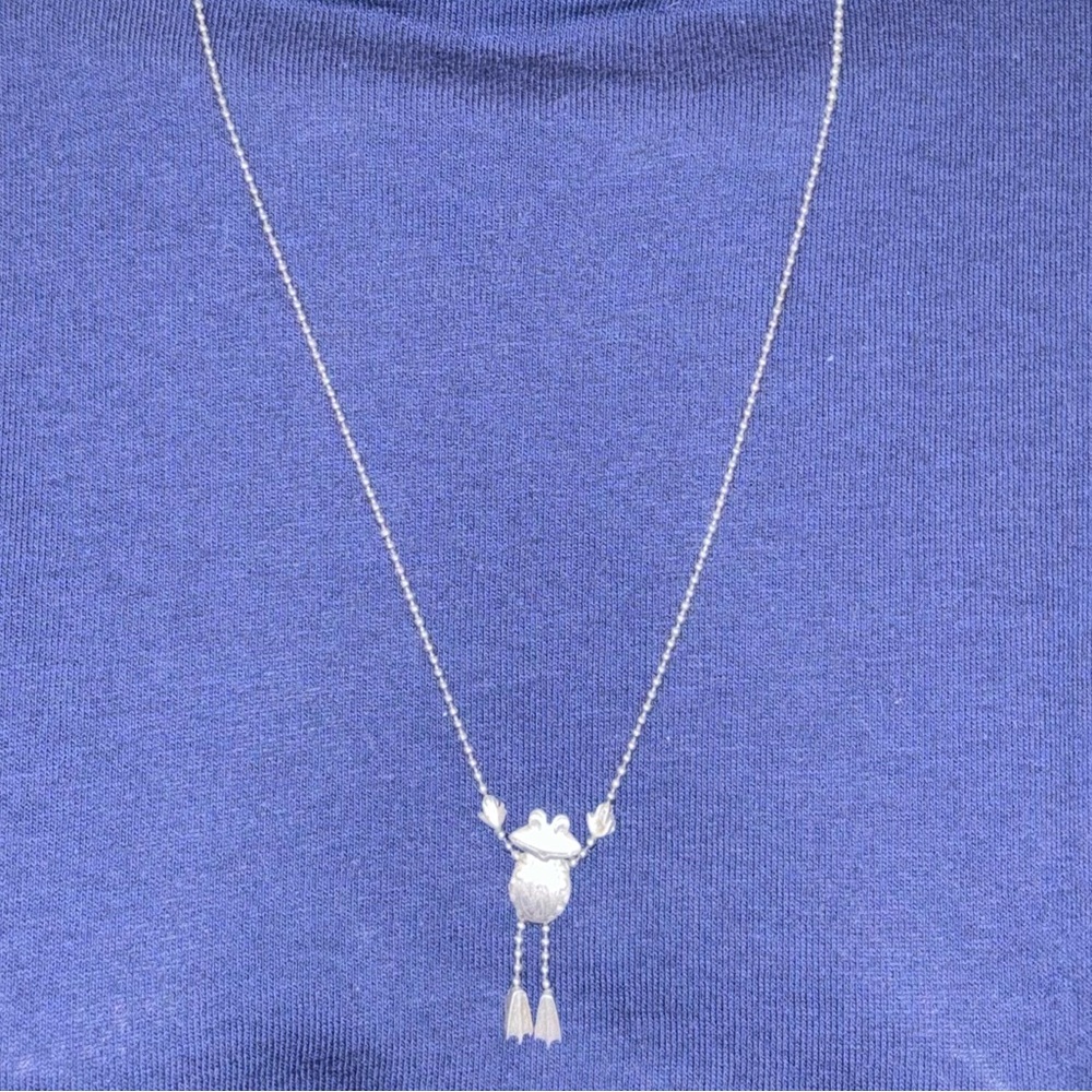 J.J Jonet swinging frog necklace